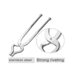 Rust-resistant stainless steel pakad with reinforced rivet design for long-lasting durability.