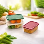Premium multipurpose food storage containers with colorful lids for organized kitchen and pantry use.