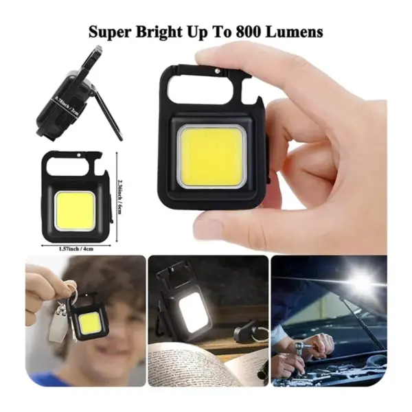 TINUMS rechargeable COB keychain work light for bright portable illumination
