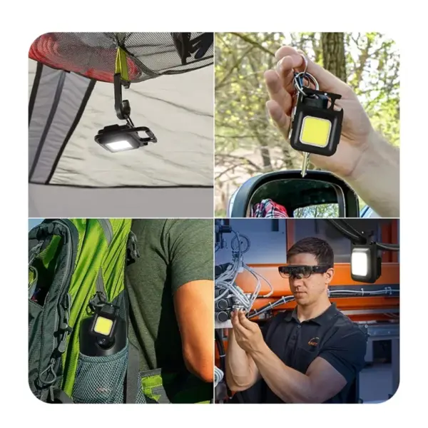 TINUMS rechargeable keychain emergency light for repairs camping and everyday use