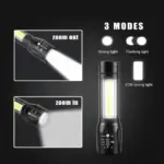 TINUMS rechargeable LED torch for home emergencies travel camping and outdoor activities
