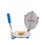 Premium stainless steel roti maker press with 6-inch plate for perfectly round flatbreads.