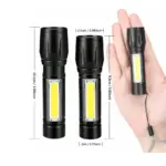 TINUMS white rechargeable LED torch with compact design for everyday use