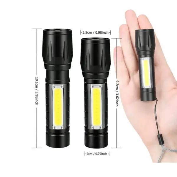 TINUMS white rechargeable LED torch with compact design for everyday use
