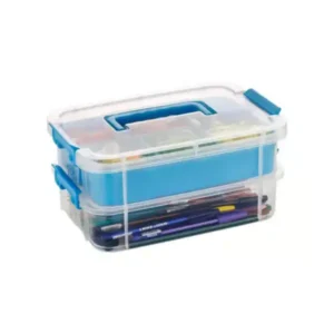 Tinums Plastic Carry Container 2 Layer Storage Box