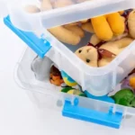 Durable organizer box storing soft toys and accessories