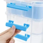 Secure blue locking clips close tightly