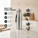 Leak-proof stainless steel bottle for travel gym and office