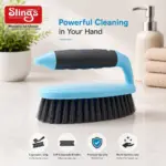 Slings Grippo iron brush with comfortable grip handle for convenient household cleaning