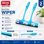Slings glass wiper with high-quality silicone blade for smooth surface cleaning