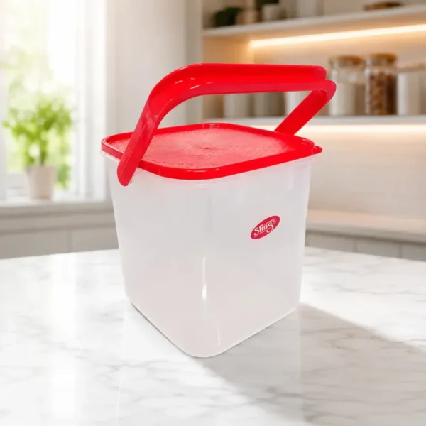 Premium plastic storage bucket with sturdy carry handle