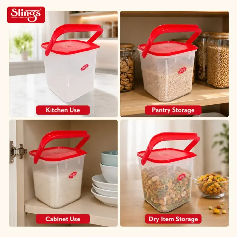 Versatile pantry storage bucket for dry food organization