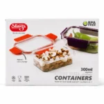 Transparent glass container filled with assorted dry fruits
