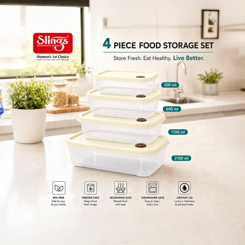 Modern food storage container set for organized kitchens