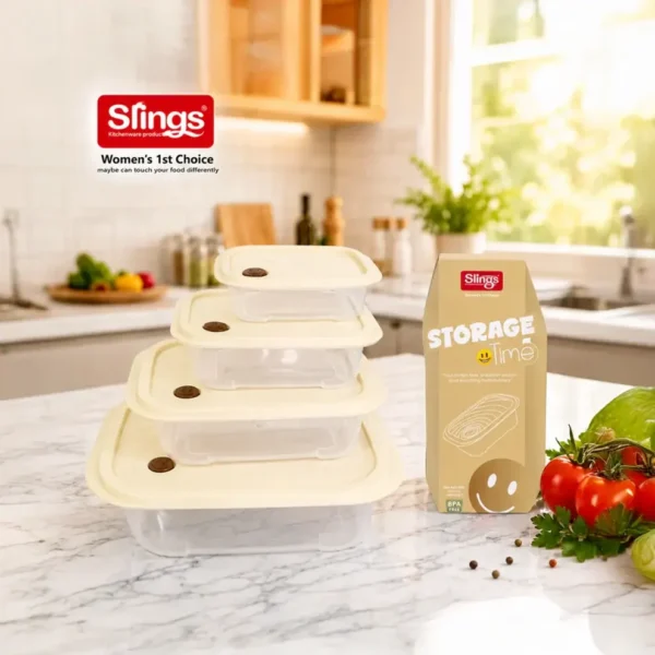 Durable kitchen storage containers with assorted size options
