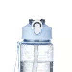 Close-up view of leak-proof motivational water bottle lid