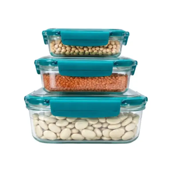 Airtight Container Set of 3 Big for kitchen and food storage