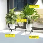 Plant pot stand set of 4 metal flower pot holders for indoor and outdoor plants