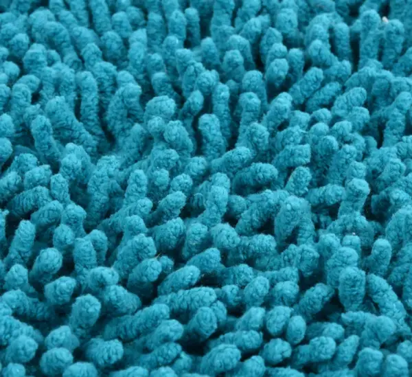 Cotton tufted twist bathmat in turquoise