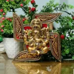 Ganesh on Swastik Wall Decor