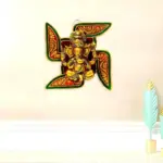 Lord Ganesh on Swastik wall decoration