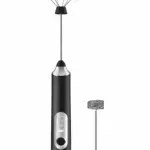 Rechargeable handheld coffee beater for making frothy coffee and creamy beverages