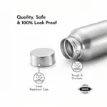 Home Lane Alpha steel water bottle with convenient carrying strap