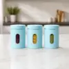 Home Lane plastic Amaze container set in blue for organized kitchen storage
