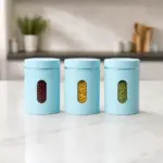 Home Lane plastic Amaze container set in blue for organized kitchen storage