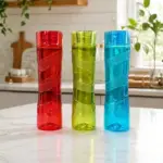Home Lane plastic bottle set in multicolor for everyday drinking and hydration