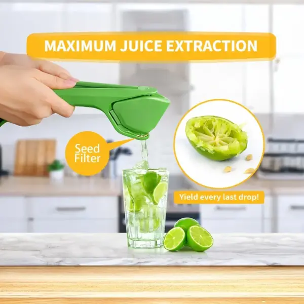 Plastic lemon squeezer for extracting fresh lemon juice easily