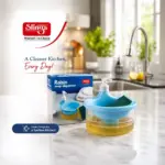 Slings 2 in 1 Raisin soap dispenser pump in sky blue for bathroom and kitchen use