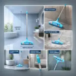 Slings bathroom cleaning floor wiper for convenient everyday floor maintenance