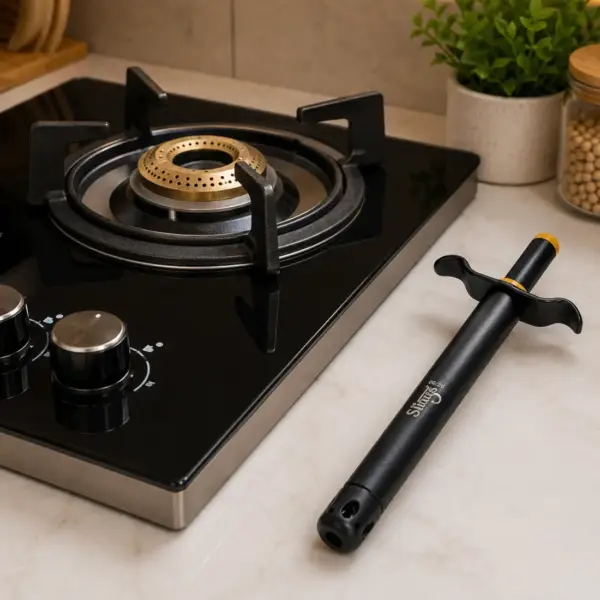 Slings Black King gas lighter with piezo ignition for easy stove lighting