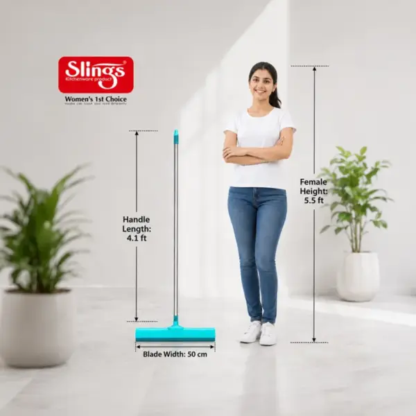 Slings Diamond floor wiper with wide cleaning head for removing water and dirt