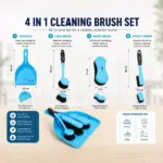 Slings hand broom and dust pan set with compact design for convenient daily cleaning