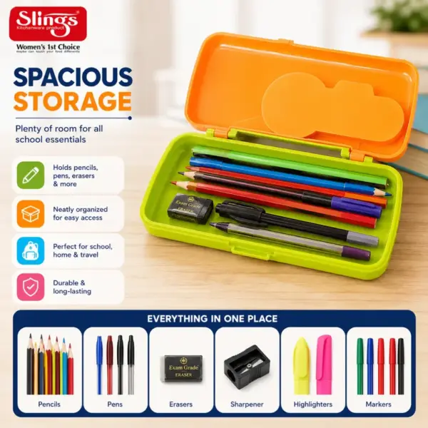 Slings Fany pencil case for storing pencils pens erasers and other school stationery