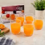 Slings Glazo plastic glass set of 6 for serving water juice and cold beverages