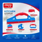 Slings kitchen wiper with flexible cleaning blade for removing water and spills