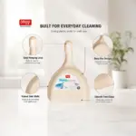Slings large plastic dust pan for collecting dust crumbs and dirt from floors