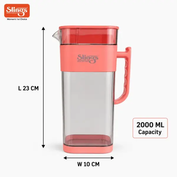 Slings Lavish jug with easy pouring spout for convenient beverage serving