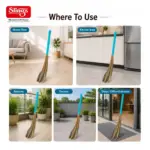 Slings Laxmi natural grass broom for sweeping dust dirt and debris from household floors