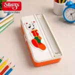 Slings Little Pencil Box for Kids with cartoon bear design