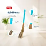 Slings natural grass broom with dense bristles for sweeping dust and dirt from floors