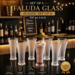 Slings Premium Faluda glass set of 6 for serving beverages and desserts