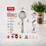 Slings tea strainer with sturdy handle for comfortable grip