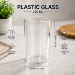 Slings Stantion premium plastic glasses with stylish design for home and dining use