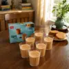 Slings transparent plastic chai pyali set of 6 for serving tea and beverages