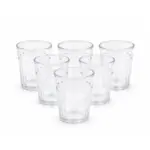 Slings transparent plastic tea cups set of 6 for everyday tea and beverage serving