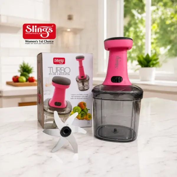 Slings Turbo push chopper 900 ml for quick and easy vegetable chopping
